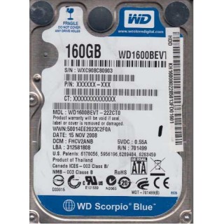 Harddisk Yedek Parça - Western Digital WD5000LPVX-22V0TT0 500GB Hardisk Anakart 20660-771931-000
